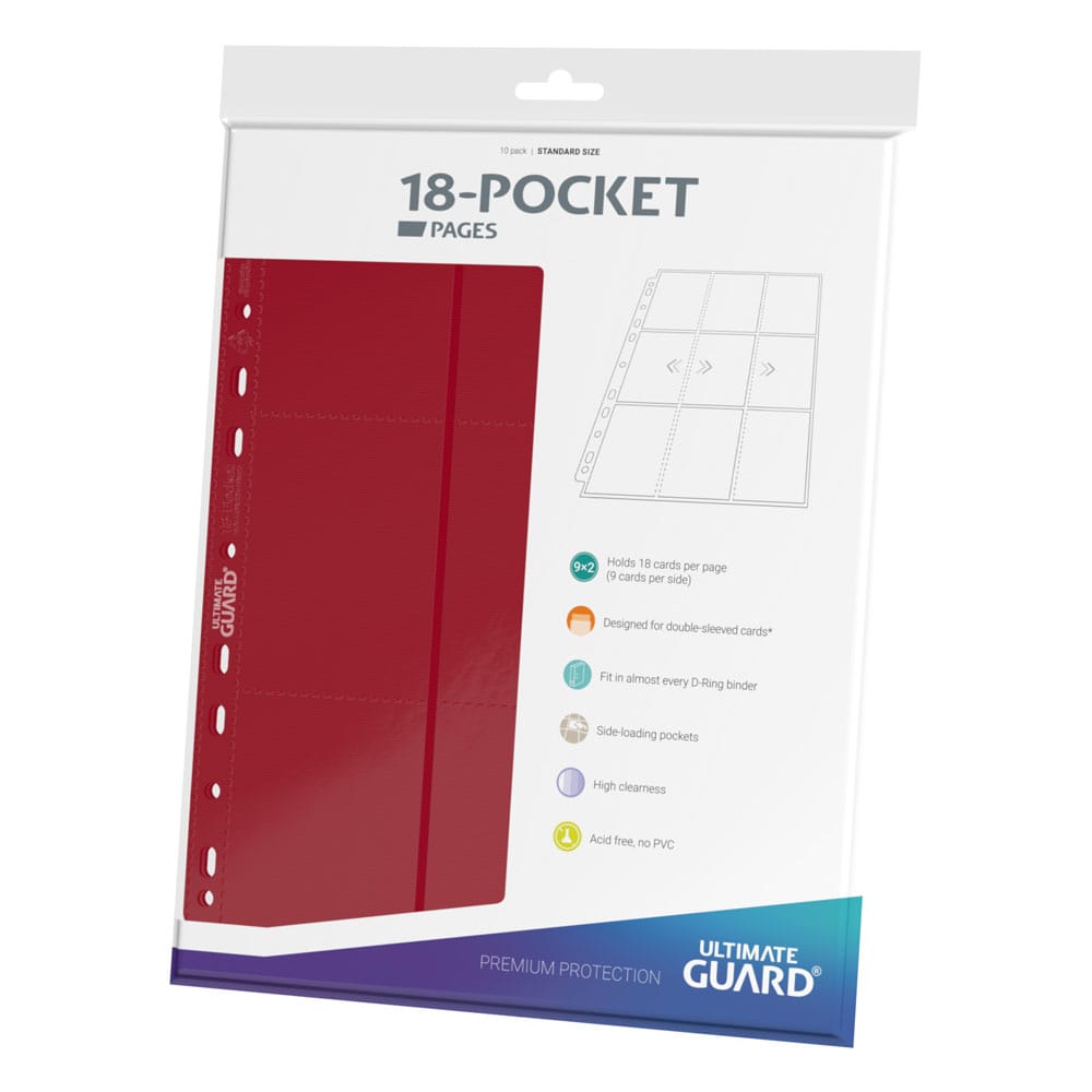Ultimate Guard Ultimate Guard 18-Pocket Pages Side-Loading (10) - Red