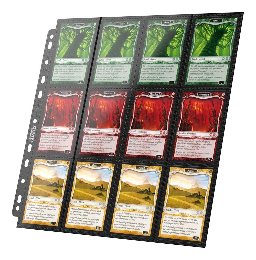 Ultimate Guard Ultimate Guard 24-Pocket QuadRow Pages Side-Loading (10) - Black