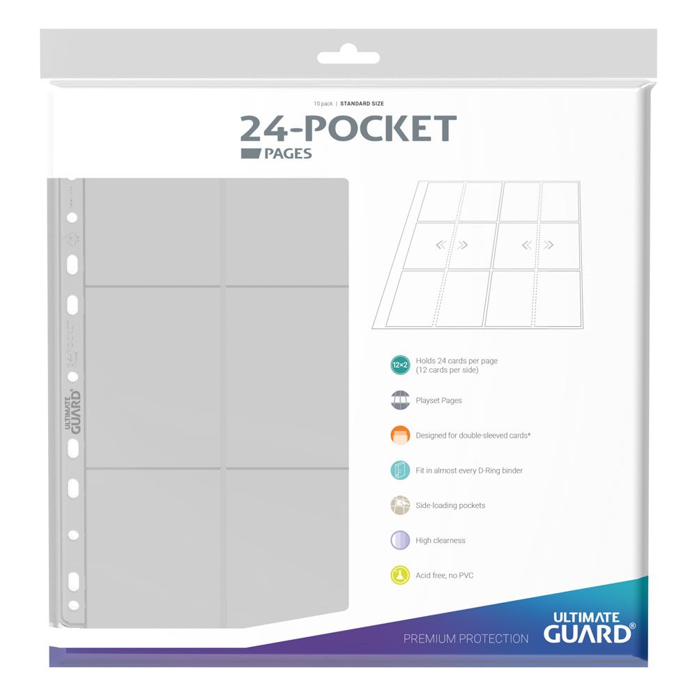 Ultimate Guard Ultimate Guard 24-Pocket QuadRow Pages Side-Loading (10) - Transparent