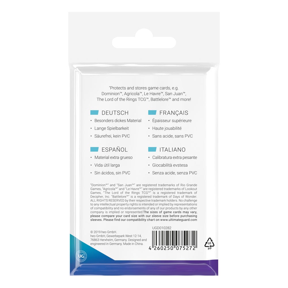 Ultimate Guard Ultimate Guard Board Game Sleeves (50) - Standard European