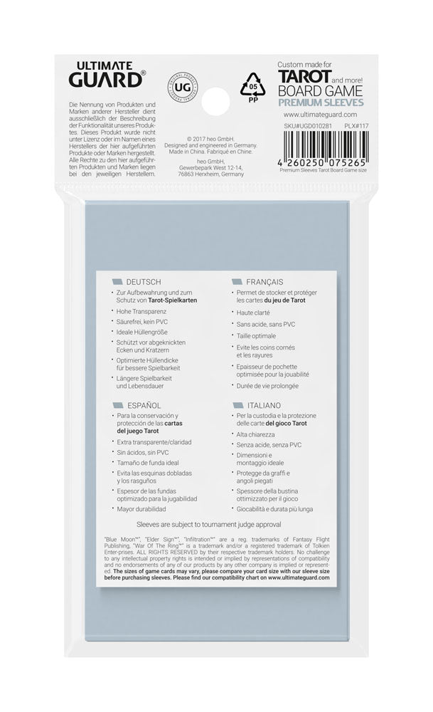 Ultimate Guard Ultimate Guard Board Game Sleeves (50) - Tarot