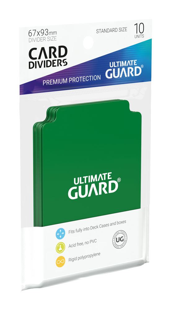 Ultimate Guard Ultimate Guard Card Dividers Standard Size (10) - Green