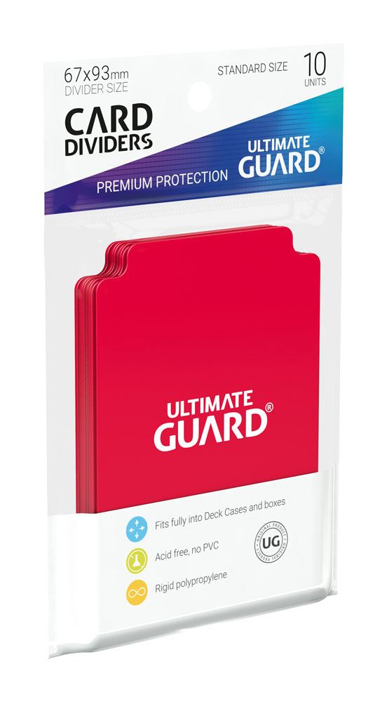 Ultimate Guard Ultimate Guard Card Dividers Standard Size (10) - Red