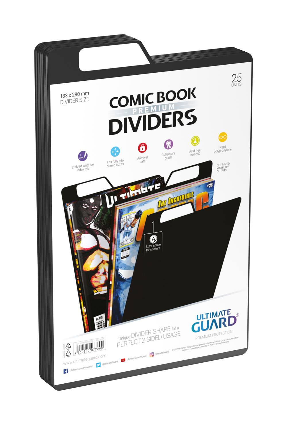 Ultimate Guard Ultimate Guard Comic Book Dividers (25) - Black