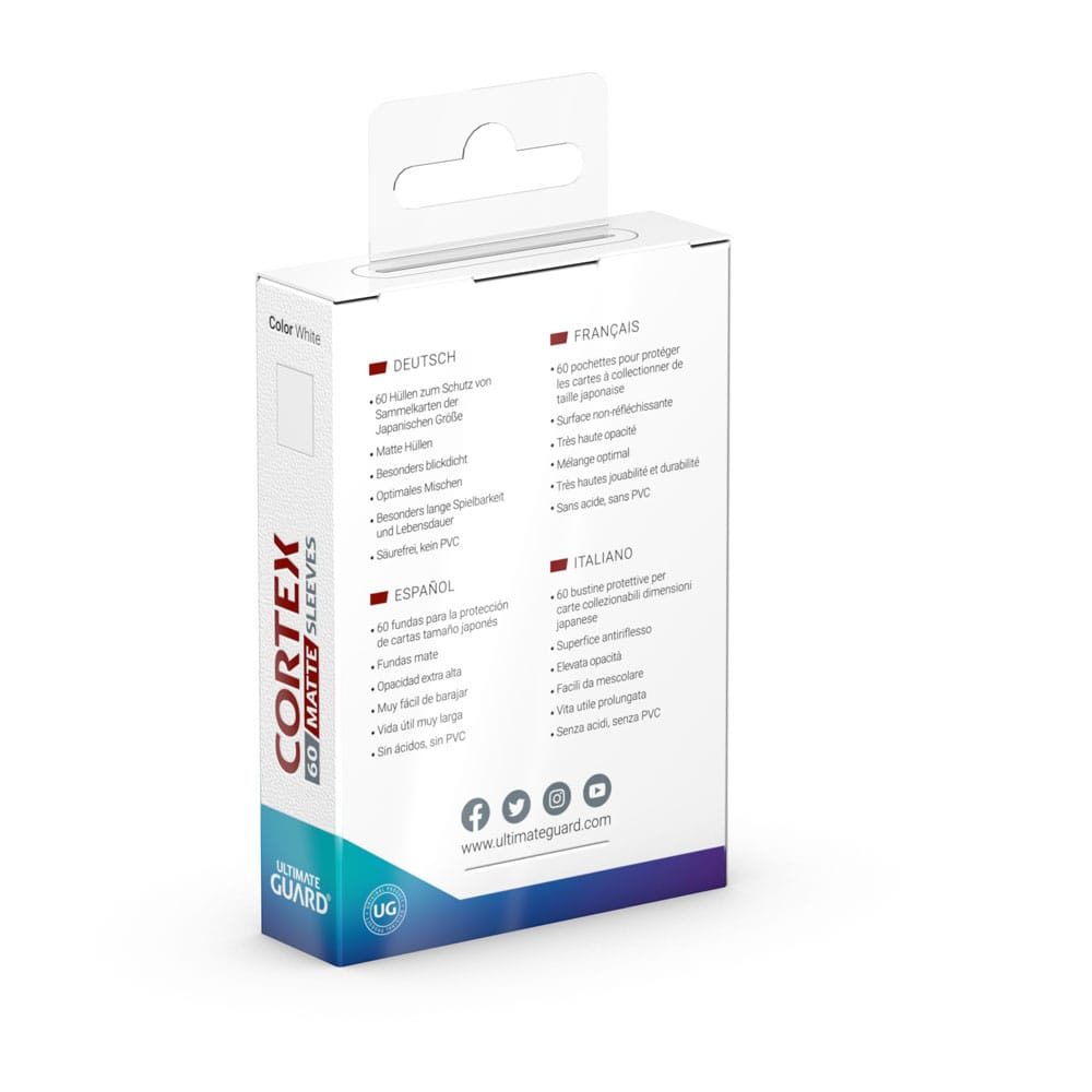 Ultimate Guard Ultimate Guard Cortex Sleeves Matte Japanese Size (60) - White