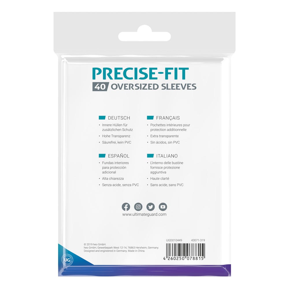 Ultimate Guard Ultimate Guard Precise-Fit Oversized Sleeves (40)