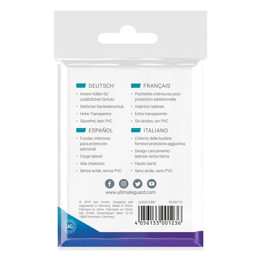 Ultimate Guard Ultimate Guard Precise-Fit Sleeves Japanese Size (100) - Side-Loading