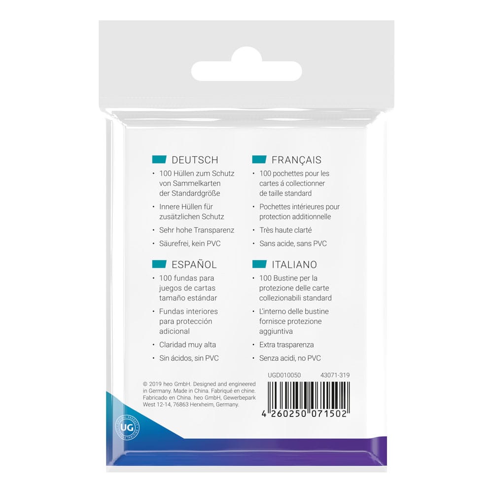 Ultimate Guard Ultimate Guard Precise-Fit Sleeves Standard Size (100)