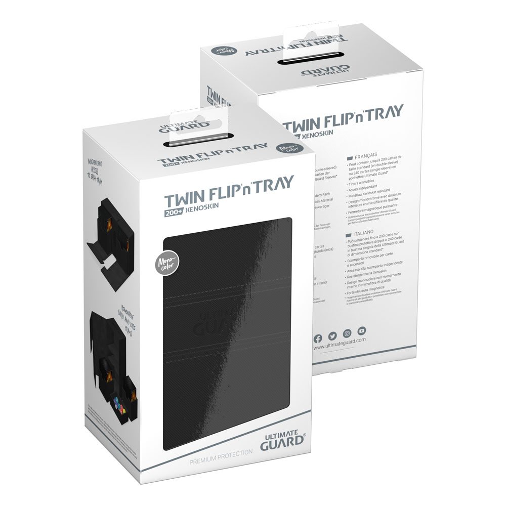Ultimate Guard Ultimate Guard Twin Flip'n'Tray 200+ Xenoskin - Black