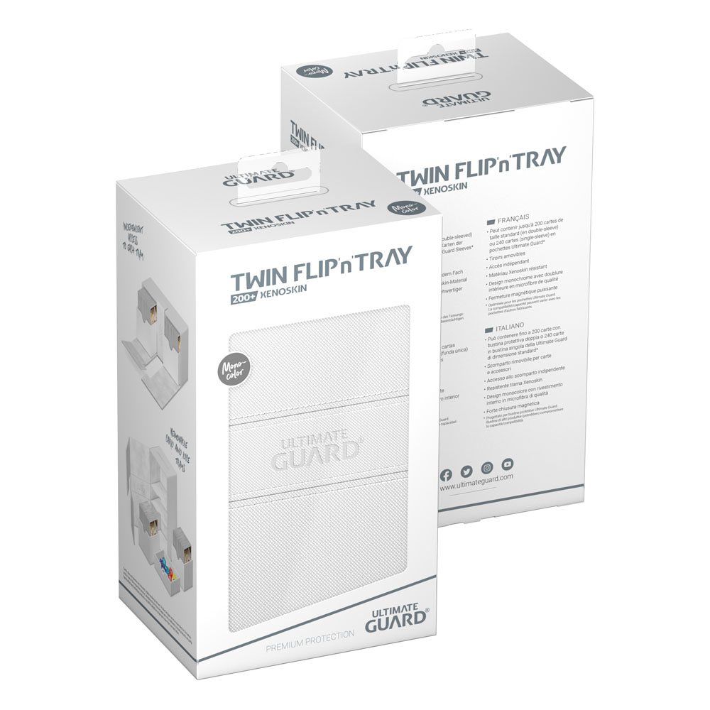 Ultimate Guard Ultimate Guard Twin Flip'n'Tray 200+ Xenoskin - White