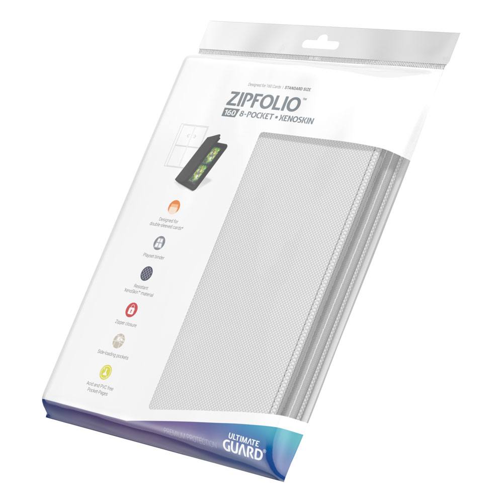 Ultimate Guard Ultimate Guard Zipfolio 160 8-Pocket Xenoskin - White