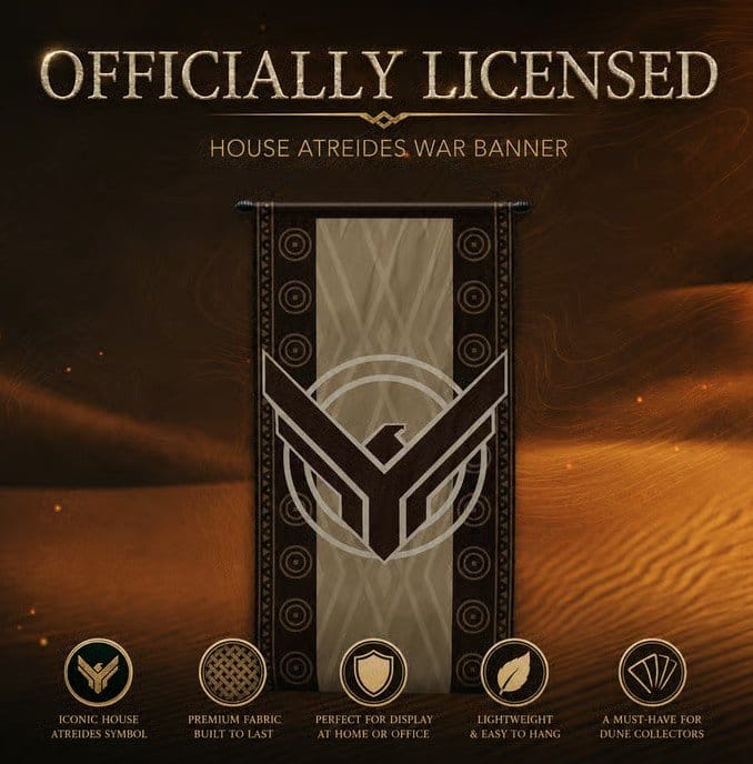United Cutlery Dune House Atreides Kriegsbanner 1/1 Replik