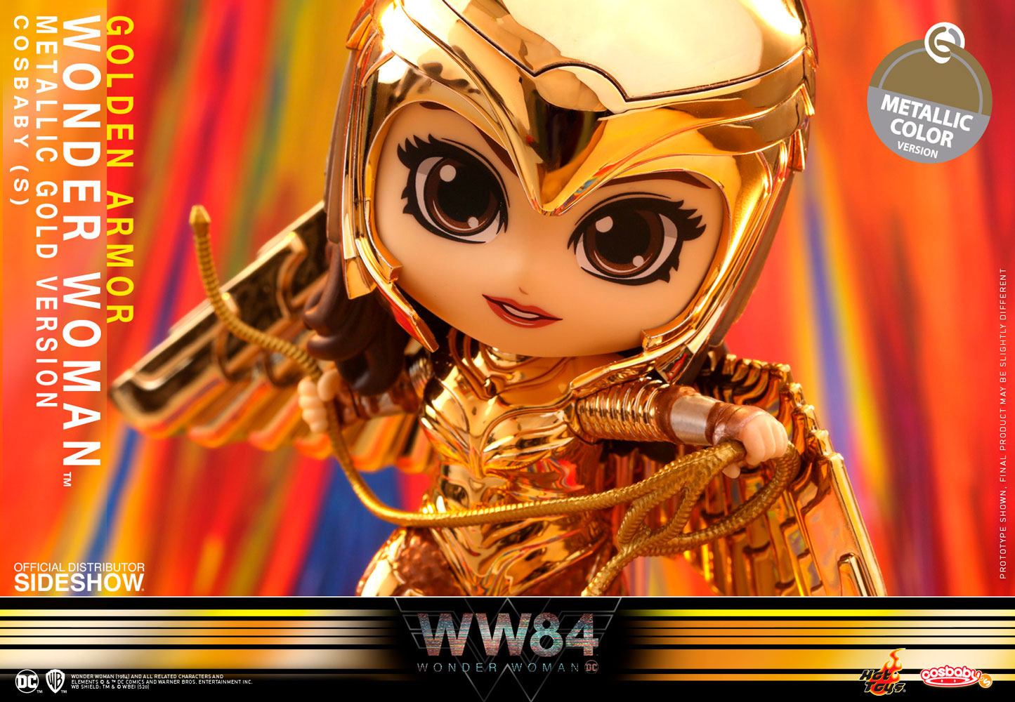 Wonder Woman - 1984 Metallic Gold Version Cosbaby DC Vinyl Figur
