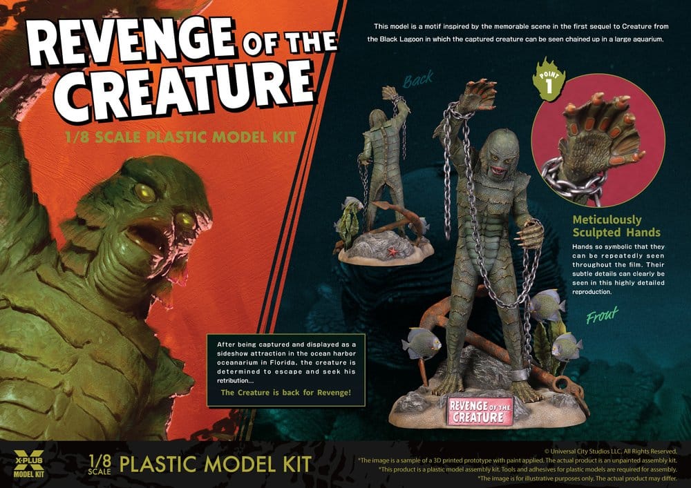 X-Plus Creature Revenge of the Creature (Reproduction) 1/8 Plastic Model Kit