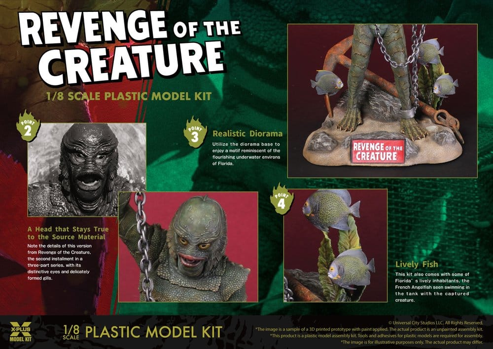 X-Plus Creature Revenge of the Creature (Reproduction) 1/8 Plastic Model Kit