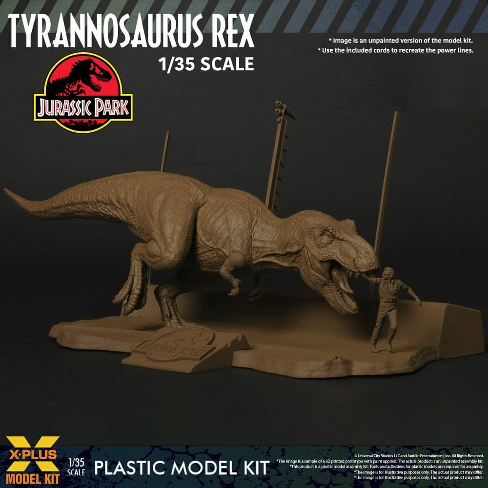 X-Plus Jurassic Park Tyrannosaurus Rex 1/35 Plastic Model Kit