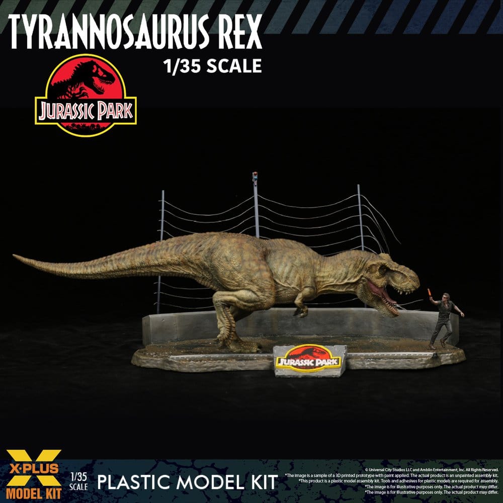 X-Plus Jurassic Park Tyrannosaurus Rex 1/35 Plastic Model Kit