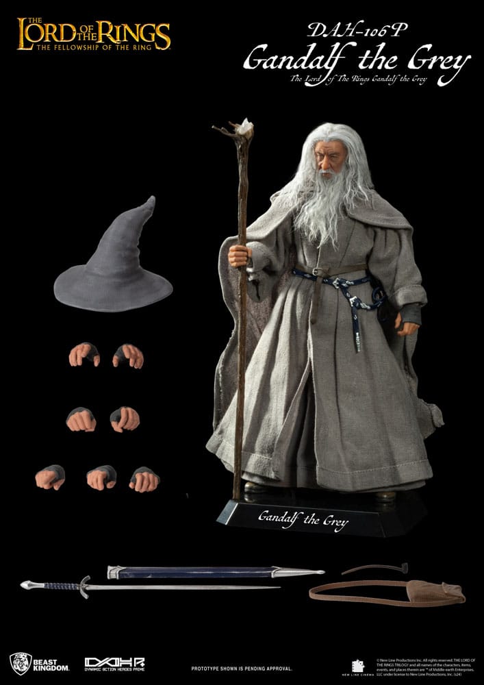 Herr der Ringe Gandalf der Graue Dynamic 8ction Heroes 1/9 Actionfigur