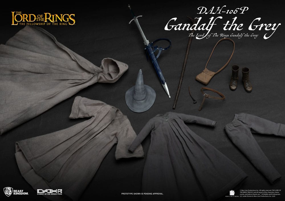 Herr der Ringe Gandalf der Graue Dynamic 8ction Heroes 1/9 Actionfigur