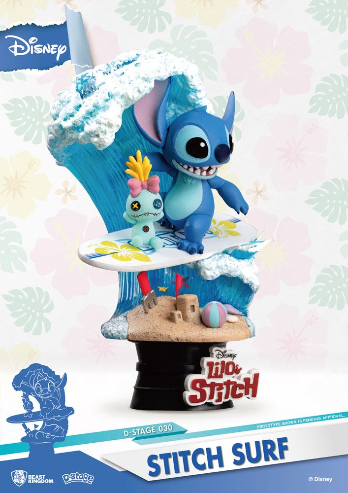 Disney Summer Series Surfer Stitch D-Stage Diorama