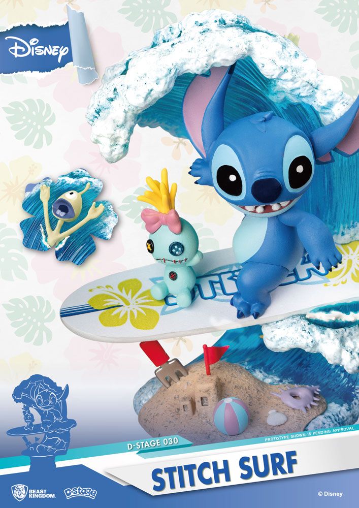 Disney Summer Series Surfer Stitch D-Stage Diorama