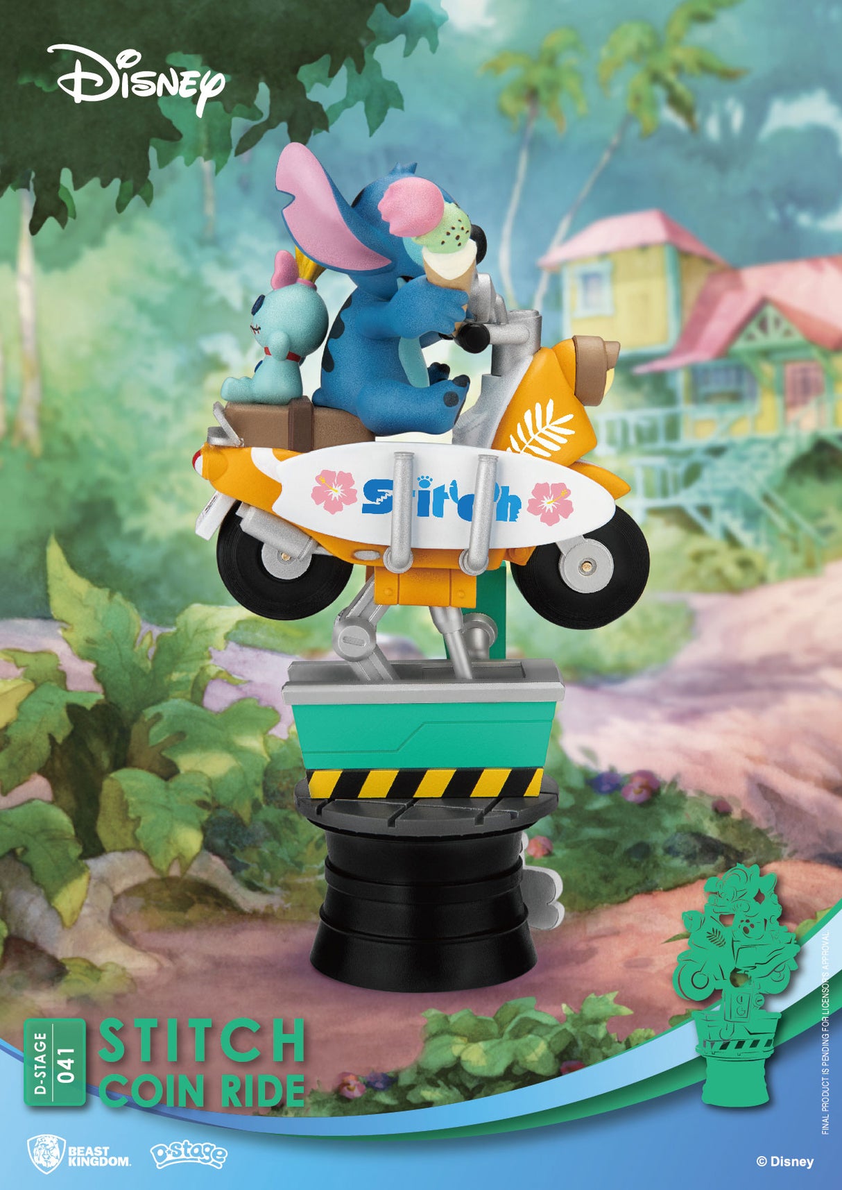 Disney D-Stage Stitch Coin Ride Diorama