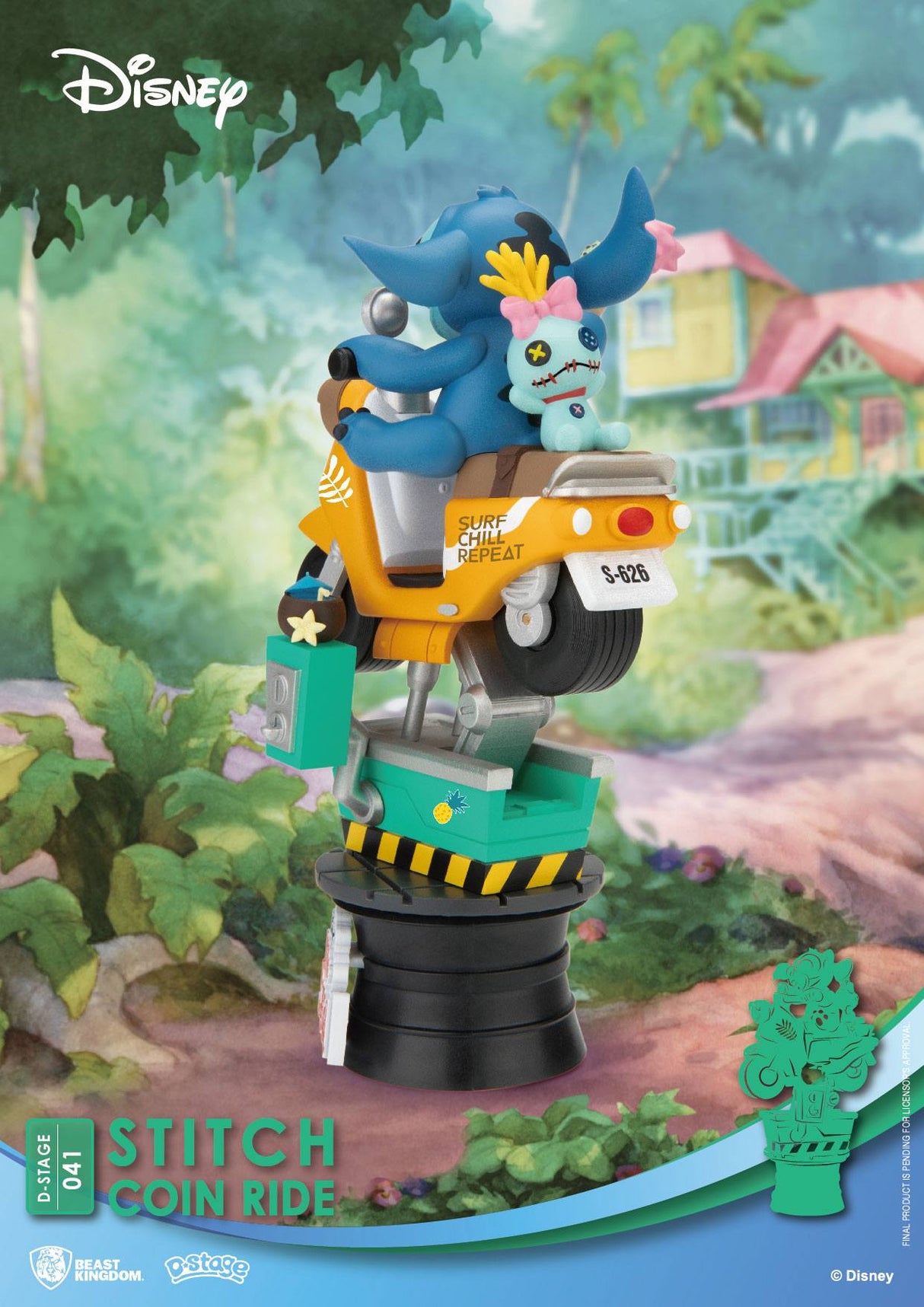 Disney D-Stage Stitch Coin Ride Diorama