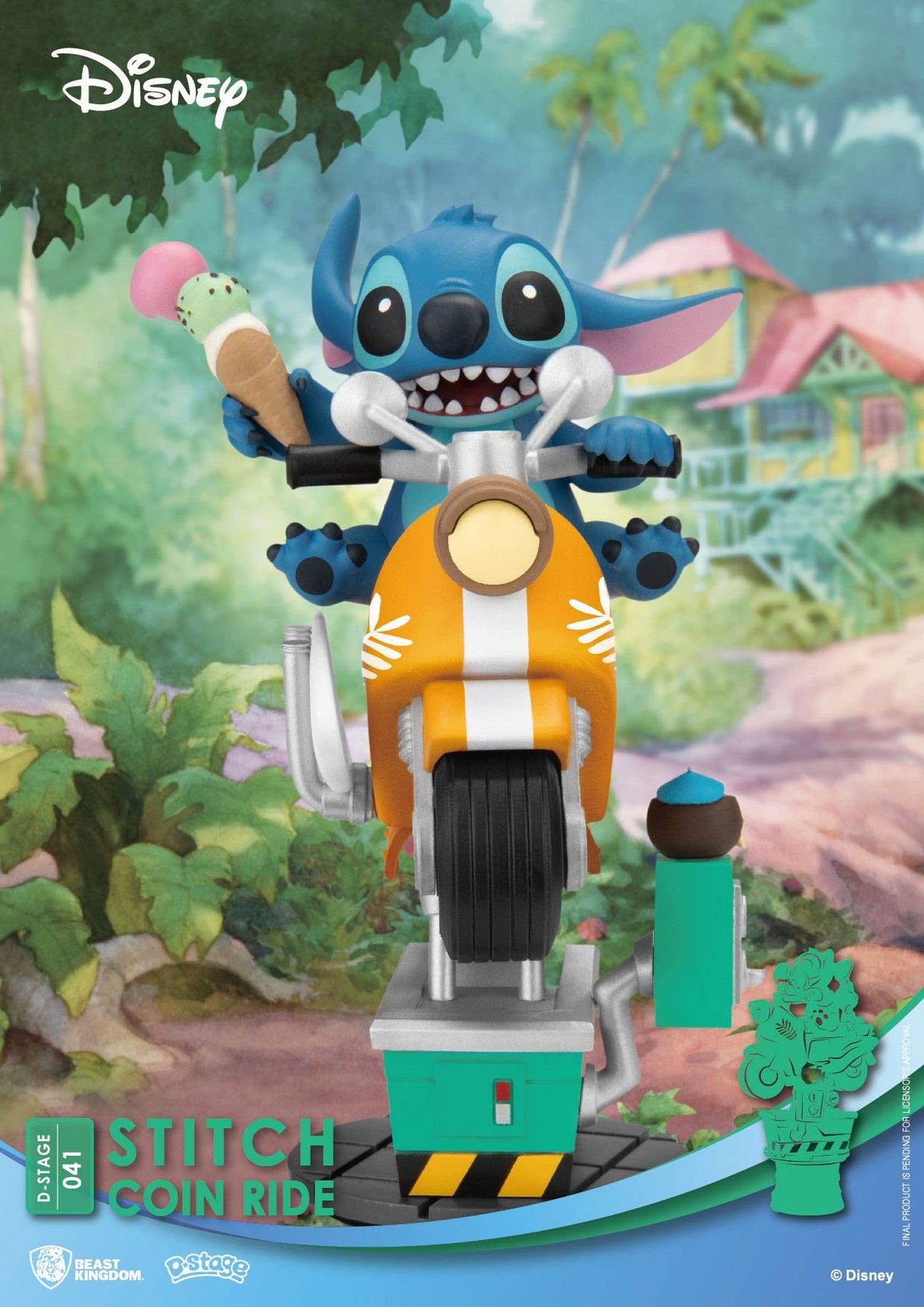 Disney D-Stage Stitch Coin Ride Diorama