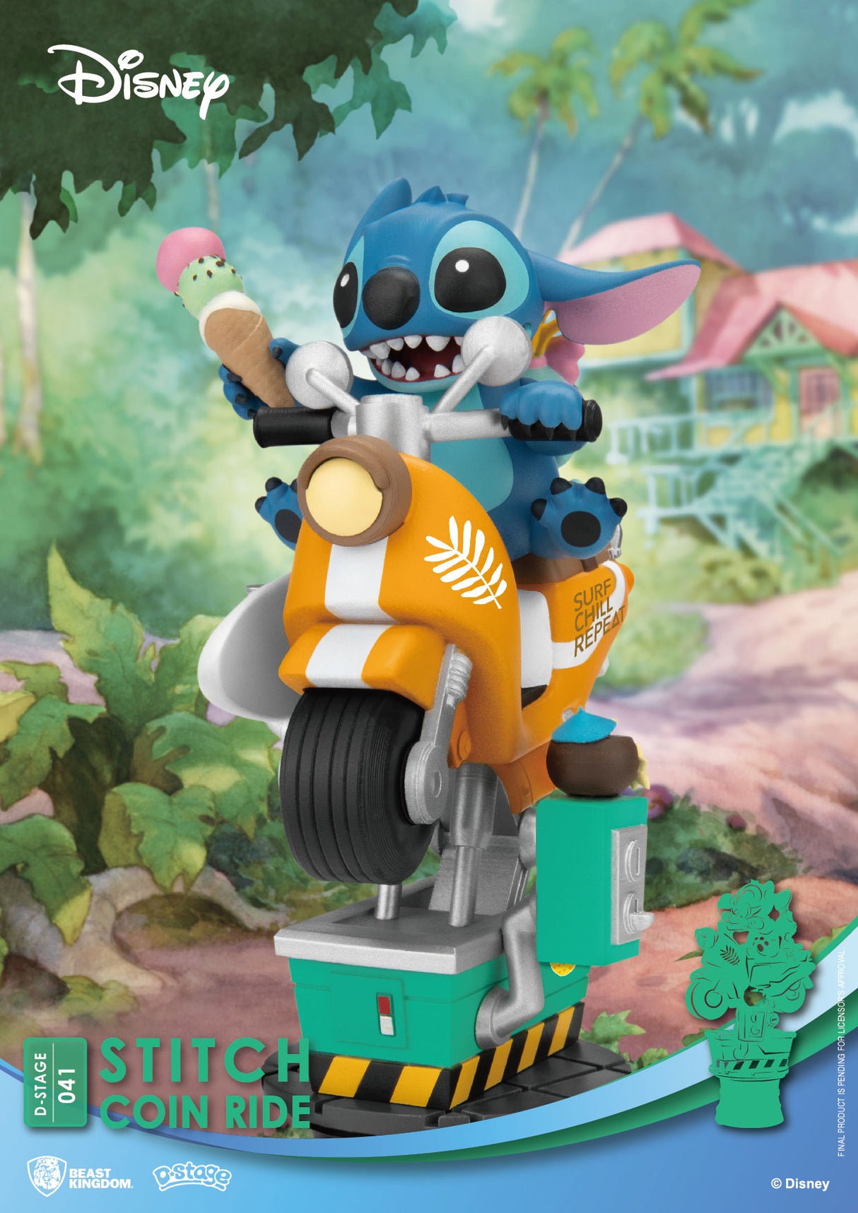 Disney D-Stage Stitch Coin Ride Diorama