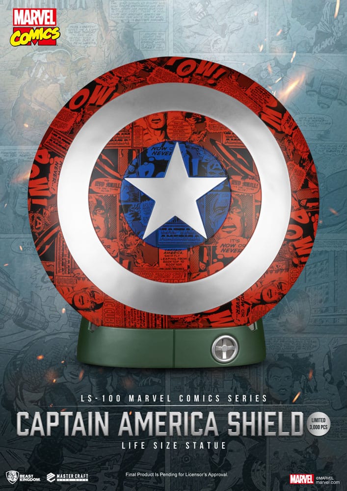 Marvel Comics Captain America Schild Life Size Statue