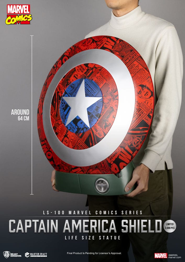 Marvel Comics Captain America Schild Life Size Statue