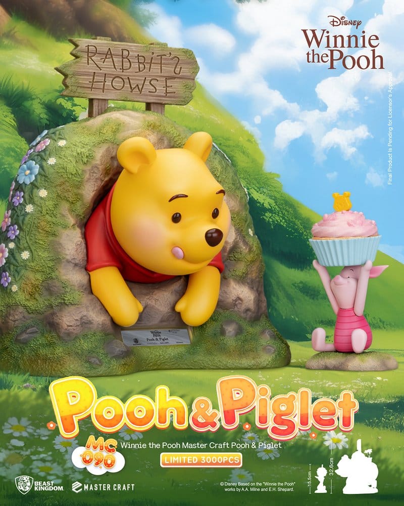 Disney Master Craft Winnie Puuh & Ferkel Statue
