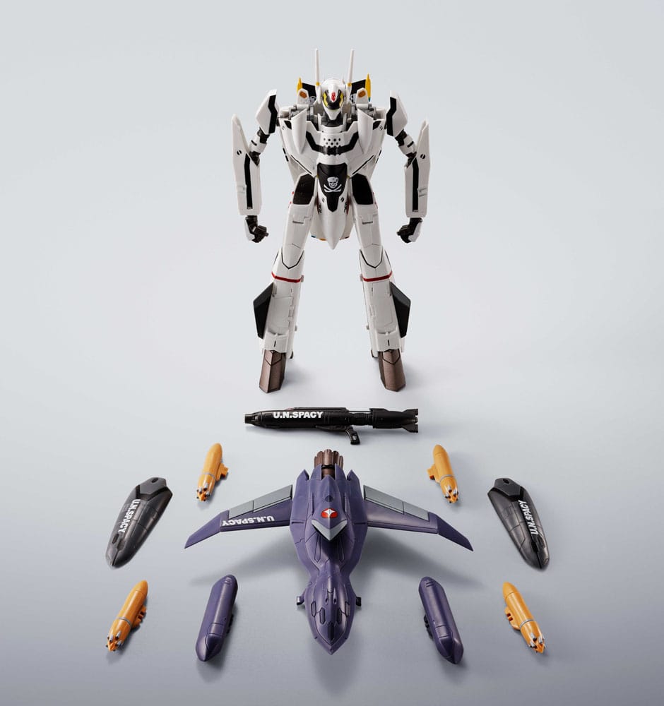 Macross Hi-Metal R VF-0S Phoenix (Roy Focker Use) & QF-2200D-B Ghost Set Actionfigur