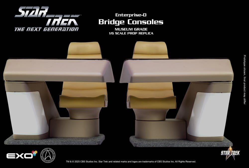 Star Trek The Next Generation Enterprise-D Bridge Consoles Set 1/6 Replik