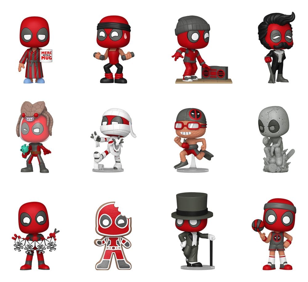 Marvel Comics Mystery Minis Minifiguren Deadpool Series 5 Display (12)