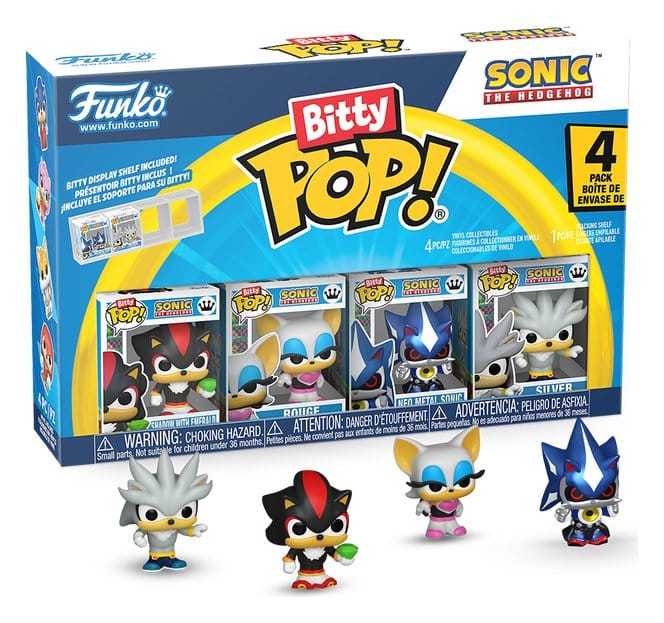 Sonic 4er-Pack Shadow Bitty POP! Vinyl Figuren