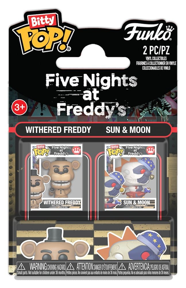 Five Nights at Freddy's 2er-Pack Withered Freddy & Sun & Moon Bitty POP! Vinyl Figuren