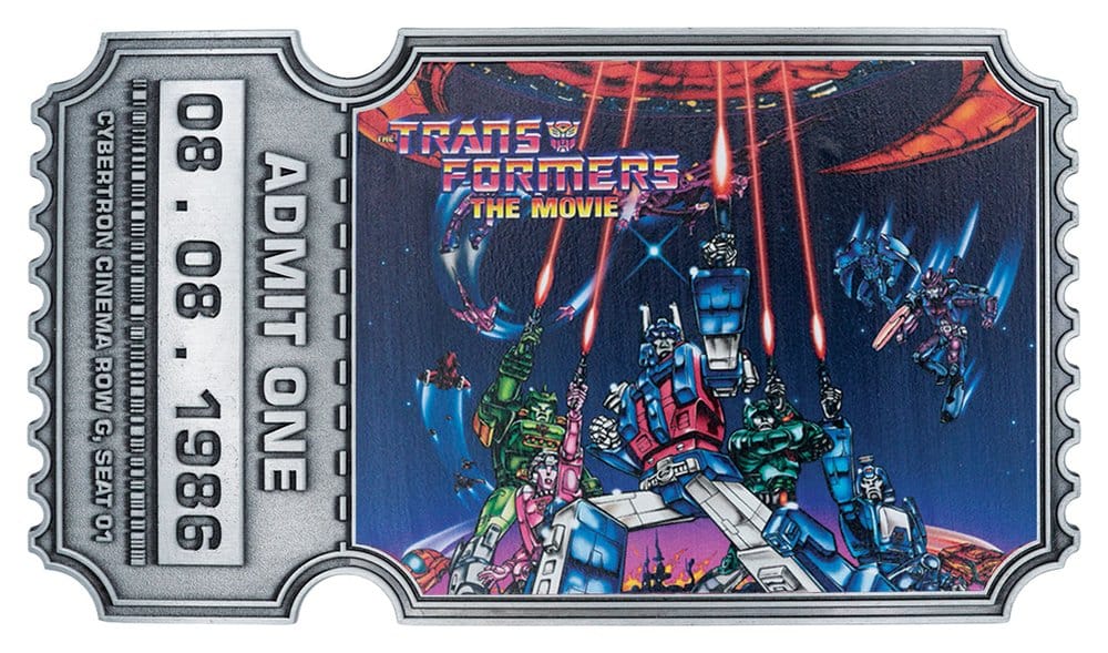 Transformers The Movie 40th Anniversary Movie Ticket Limited Edition Replik