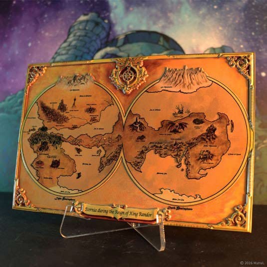 Masters of the Universe Metal Map of Eternia Limited Edition Replik