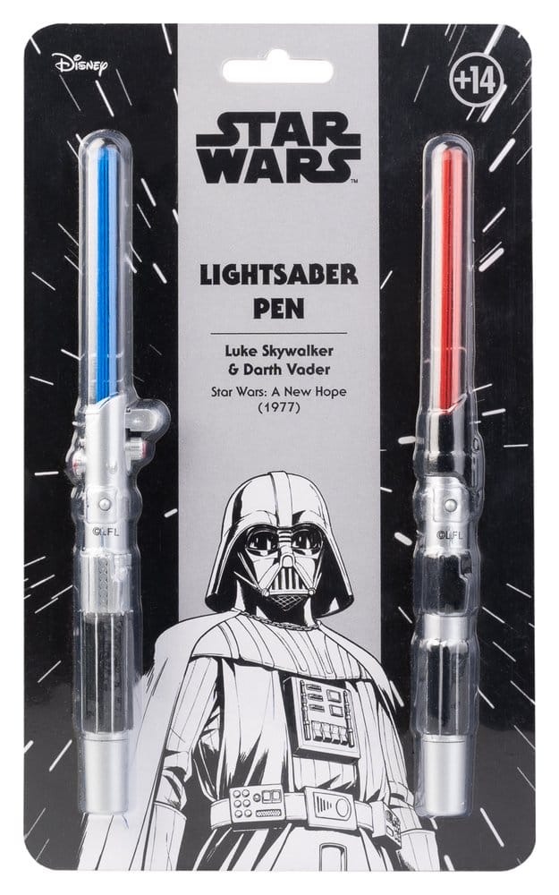 Star Wars Luke Skywalker & Darth Vader Set 2 Lichtschwert-Stiften mit