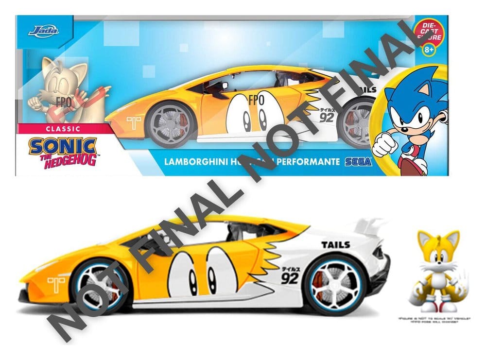 Sonic Tails Lamborghini Huracan Diecast 1/24 Modell