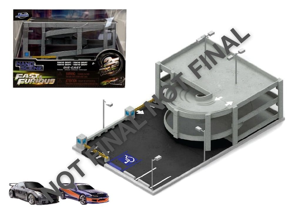 Fast & Furious Tokyo Drift Garage Nano Scene Diorama