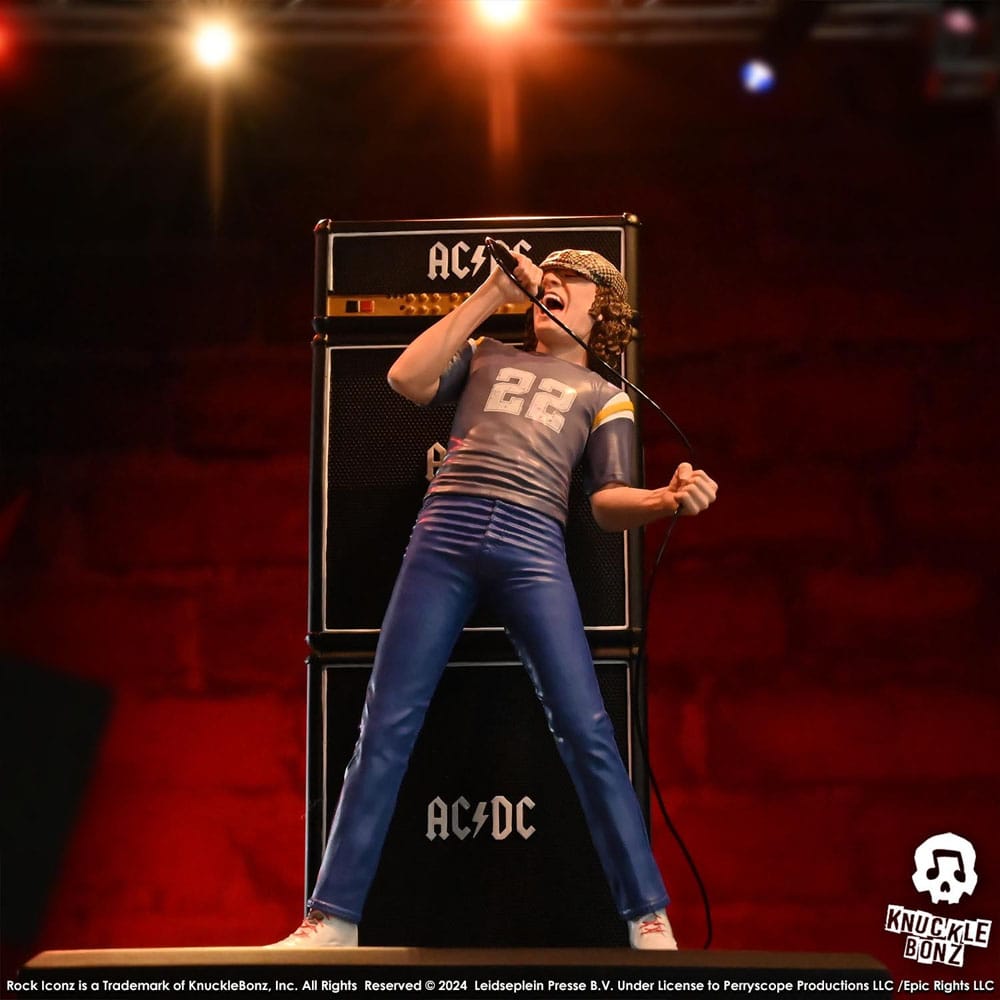 Knucklebonz AC/DC Brian Johnson Rock Iconz Statue - Beschädigte Verpackung