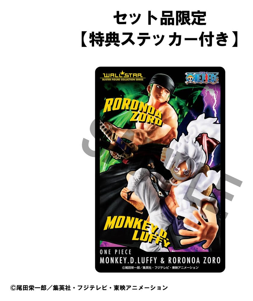 One Piece 2er-Pack Monkey D. Ruffy Gear Fifth & Roronoa Zoro (with gift) Wallstar Figuren