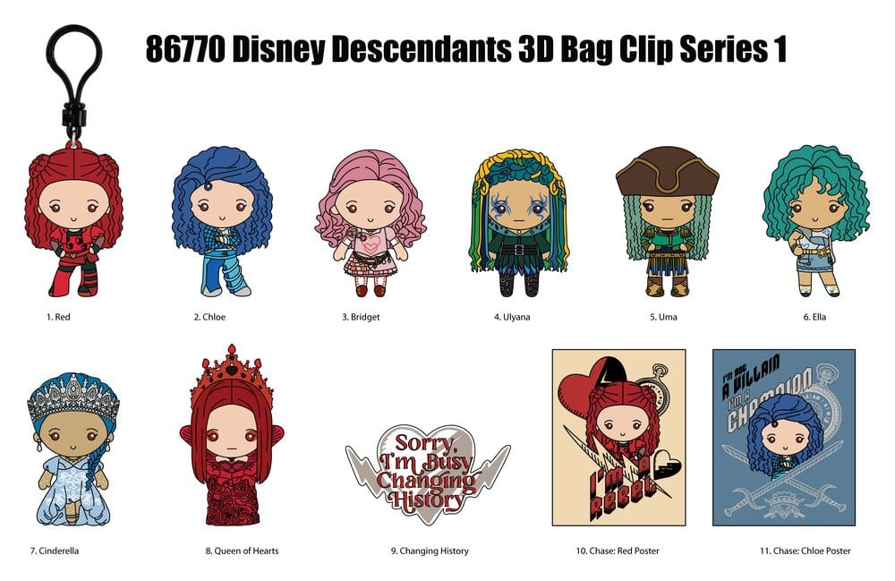 Descendants Serie 1 Display (24) 3D Taschenanhänger