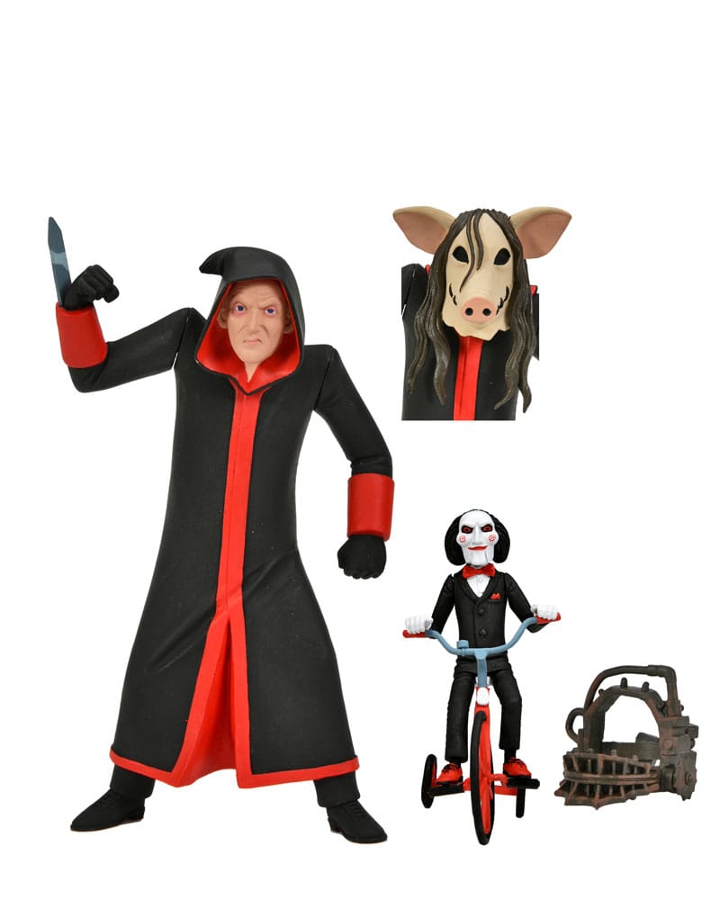 Saw Jigsaw Killer with Billy and Tricycle Boxed Set Toony Terrors Actionfigur