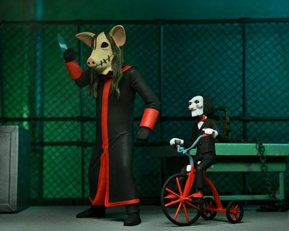 Saw Jigsaw Killer with Billy and Tricycle Boxed Set Toony Terrors Actionfigur