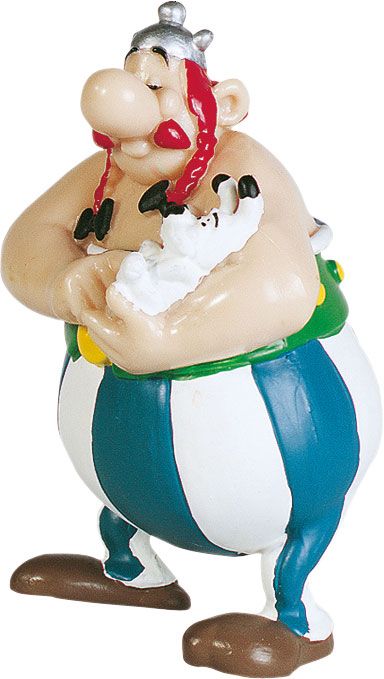 Asterix Obelix mit Idefix Figur