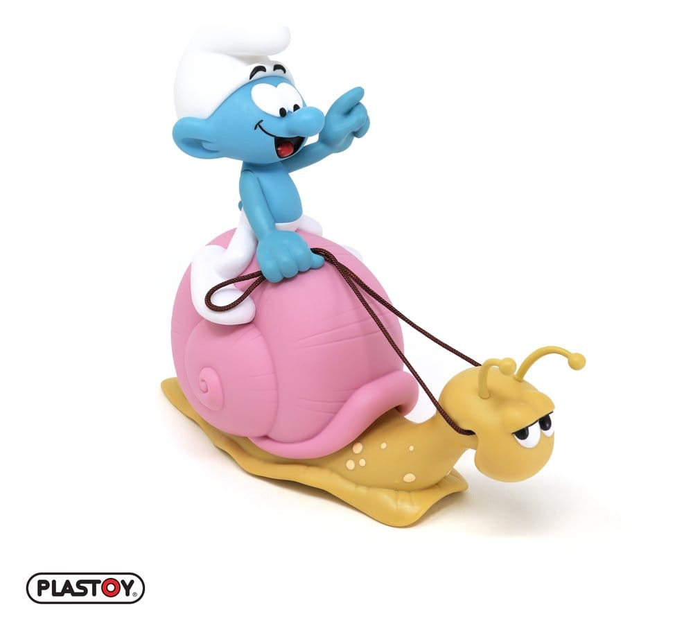 Die Schlümpfe: Spardose Smurf on a Snail's Back 19 cm