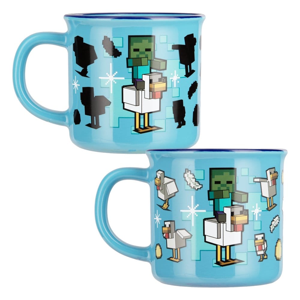 Minecraft Chicken Jockey Thermoeffekt mit Tasse